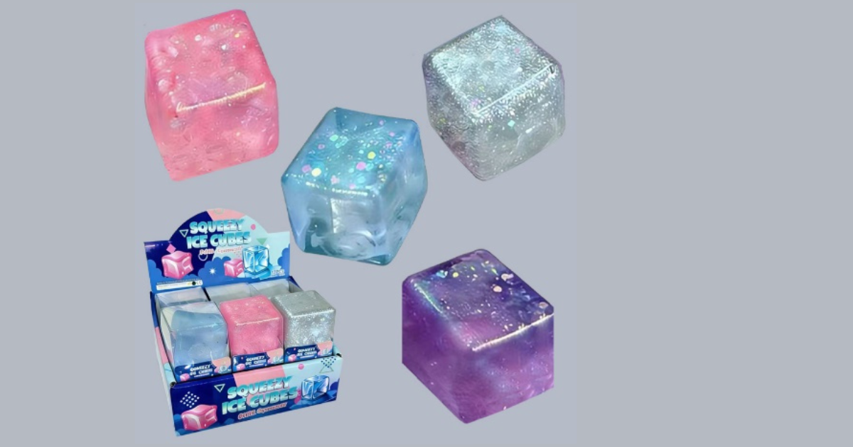 Dough Doughs Sugar Squish Cube Glitter 2in