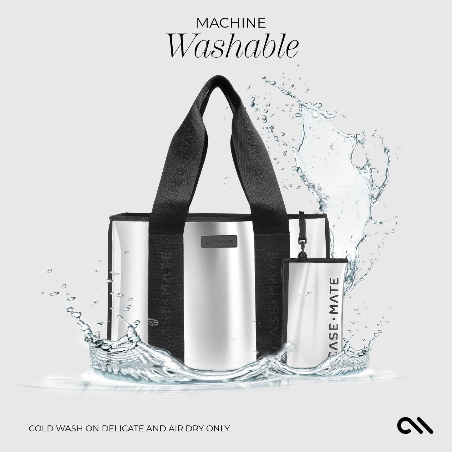 Case-Mate - Case-Mate Silver Chrome Beach Tote Shoulder Bag - Silver