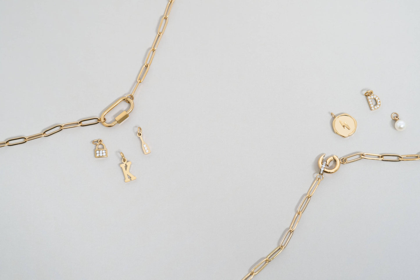 WJW - 18K Gold PVD Paperclip Carabiner Necklace