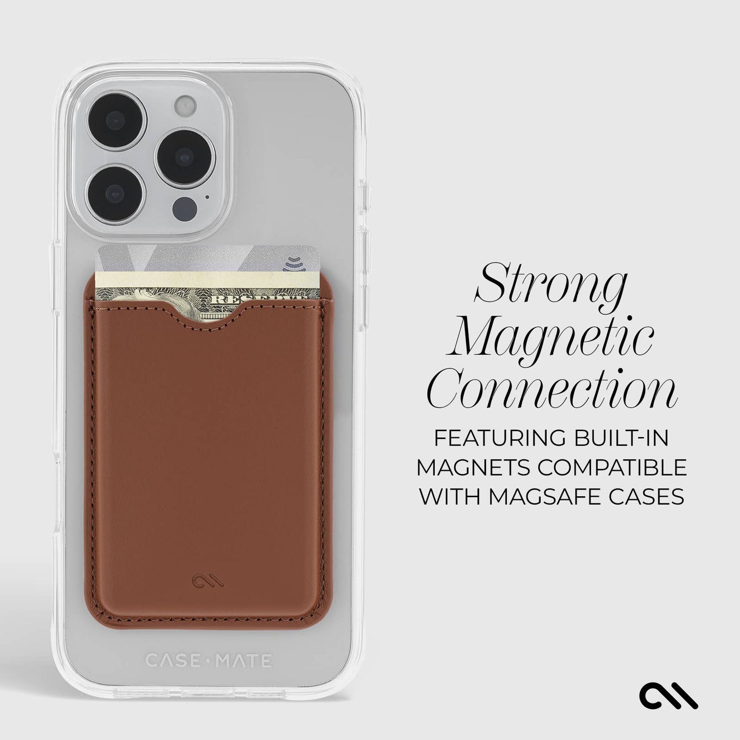 Case-Mate - MagSafe Card Holder (Cognac Brown)