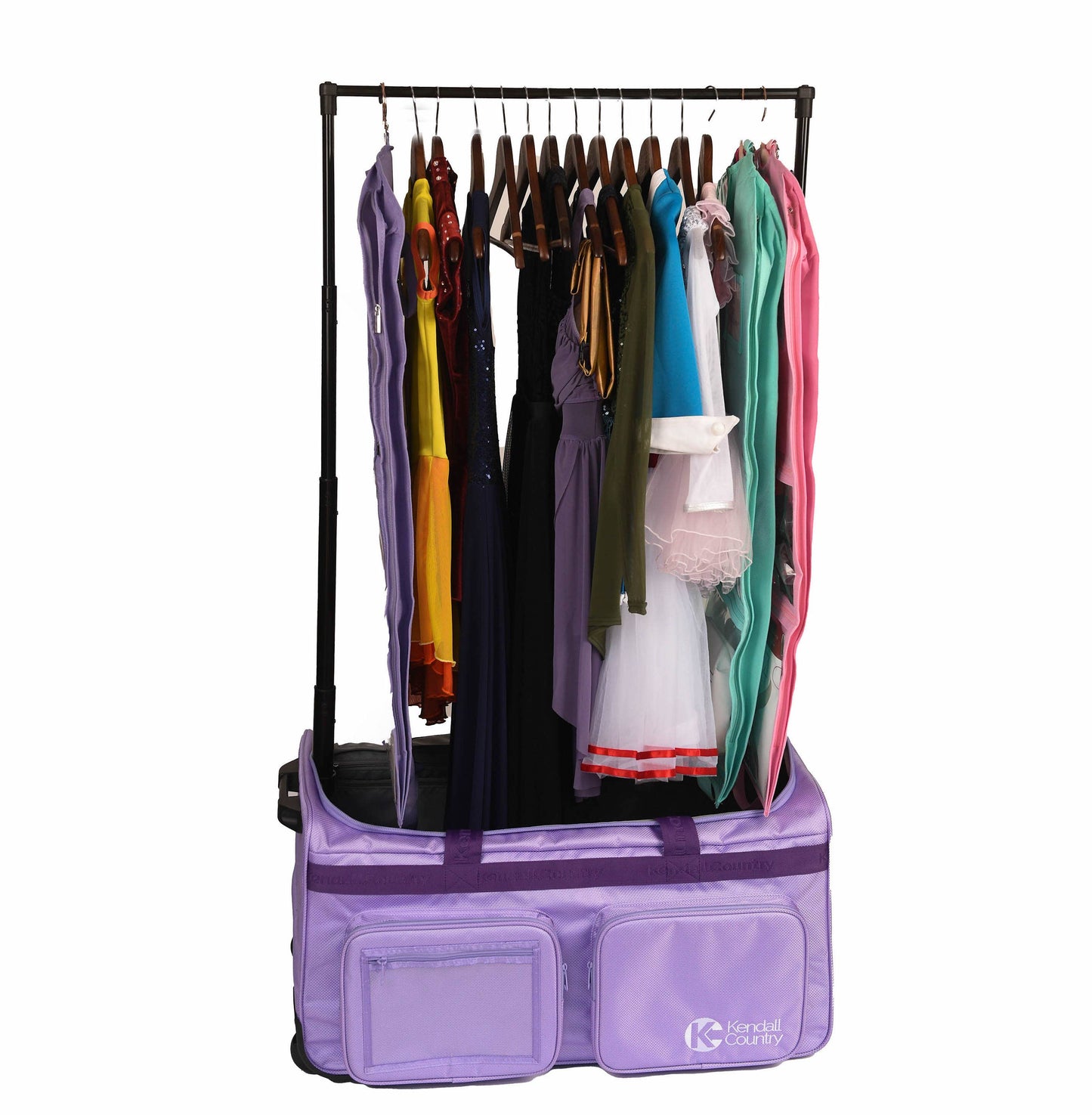 Kendall Country - Collapsible Costume Rolling Dance Bag with Garment Rack -28"