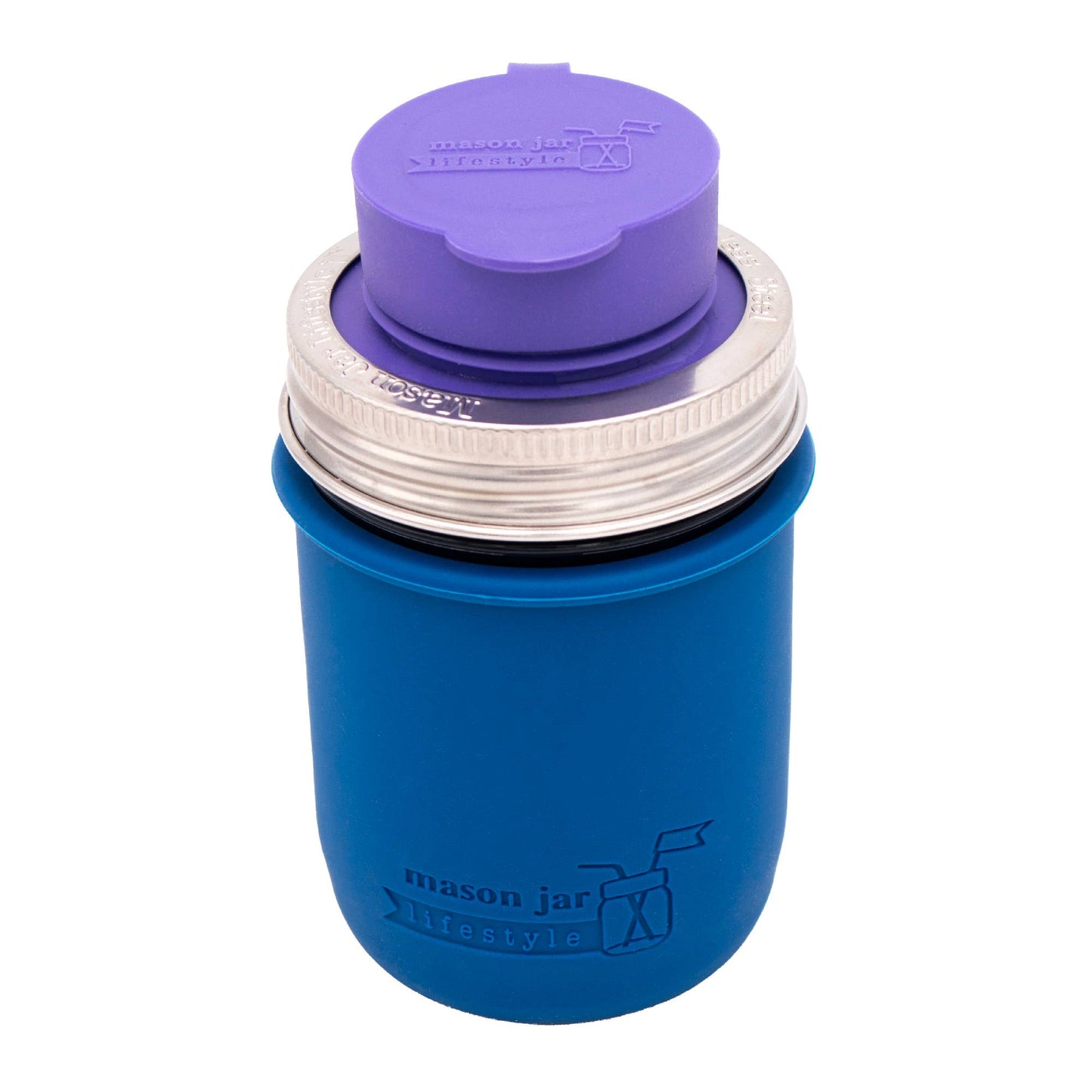 Mason Jar Lifestyle - Silicone Sleeve for Regular Mouth Half Pint 8oz Mason Jars