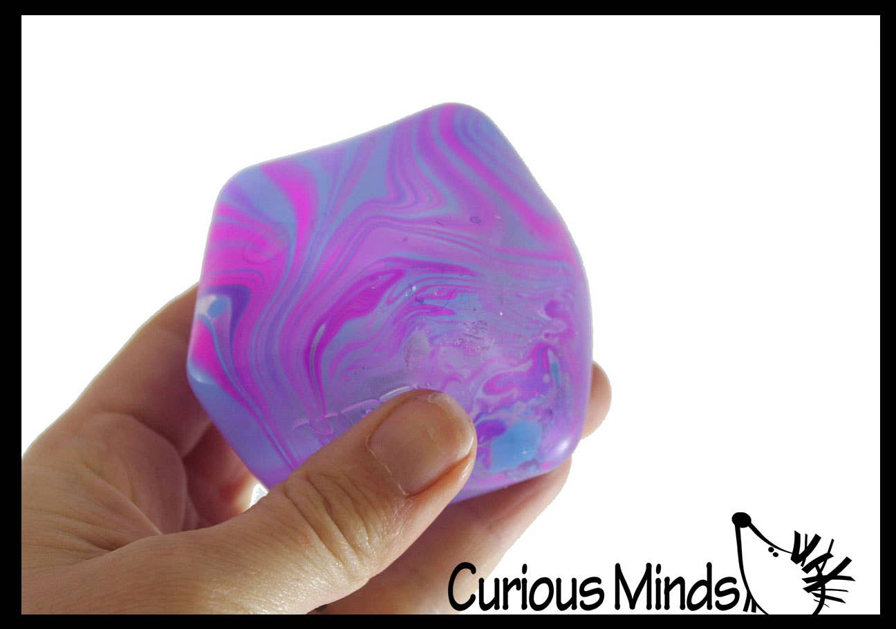 Curious Minds Toys - 1 Swirl NeeDoh Nice Cube Ice Sugar Ball - Thick Glue/Gel