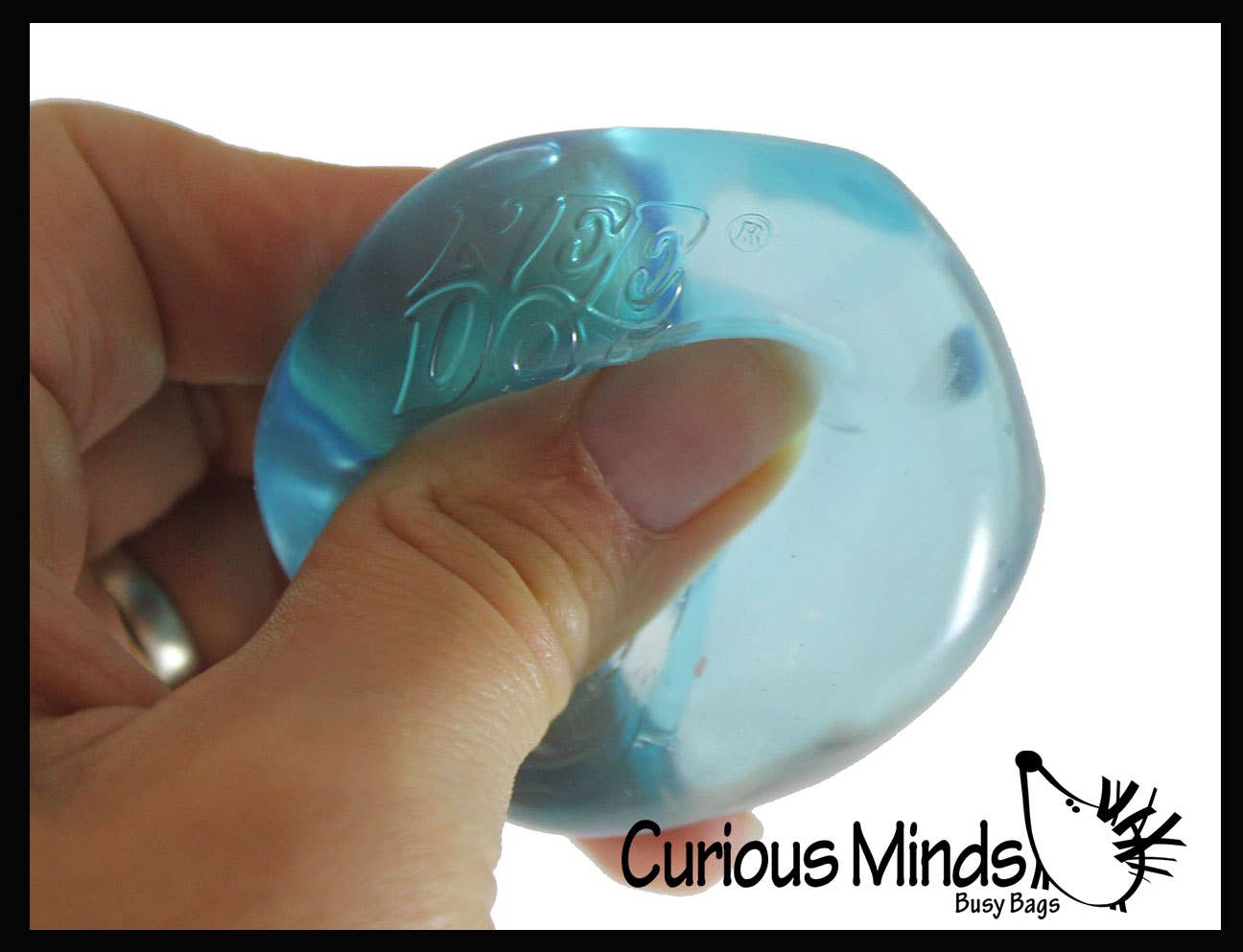 Curious Minds Toys - 1 NeeDoh Teenie Nice Ice Cube Baby Ice Sugar Ball - Thick Gl