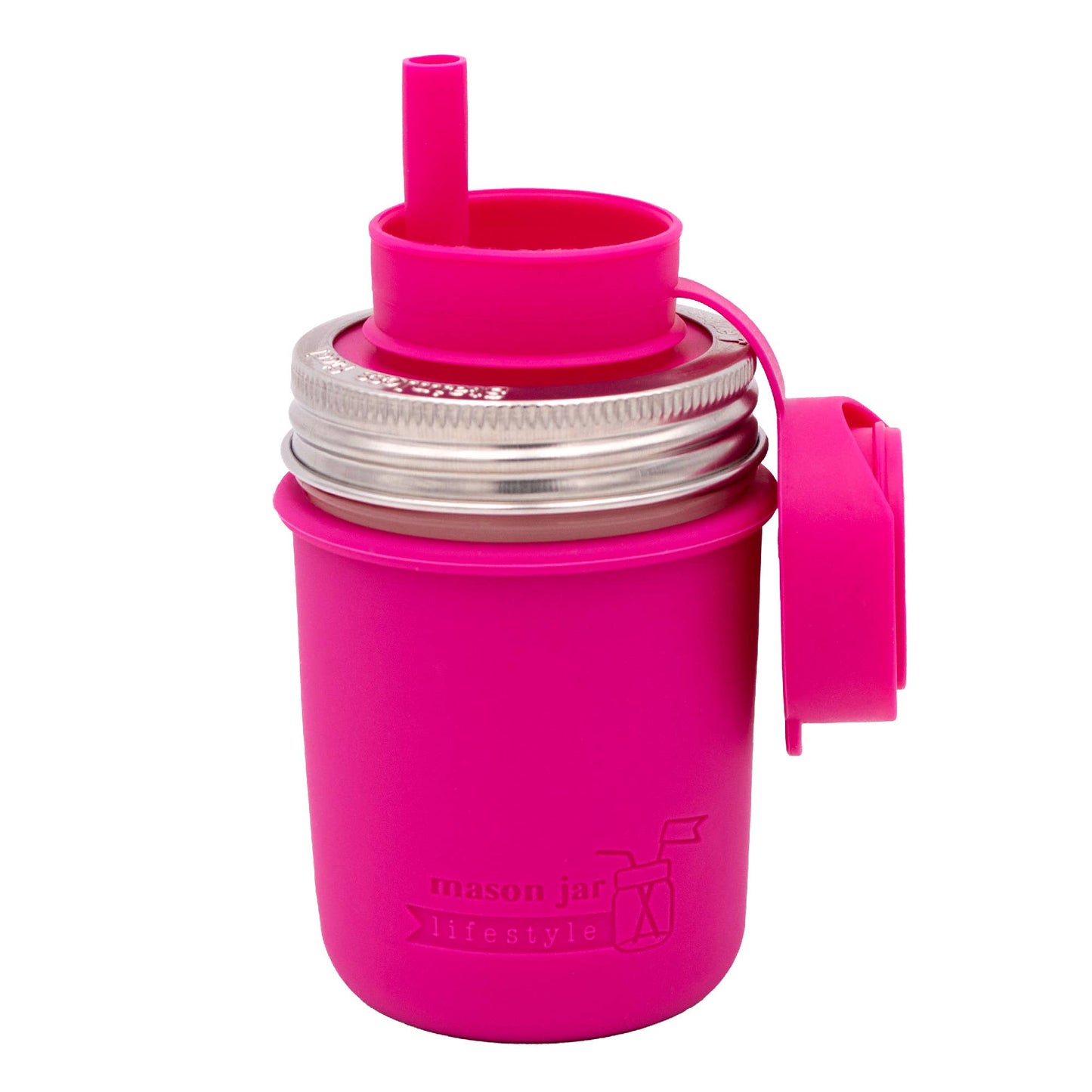 Mason Jar Lifestyle - Silicone Sleeve for Regular Mouth Half Pint 8oz Mason Jars