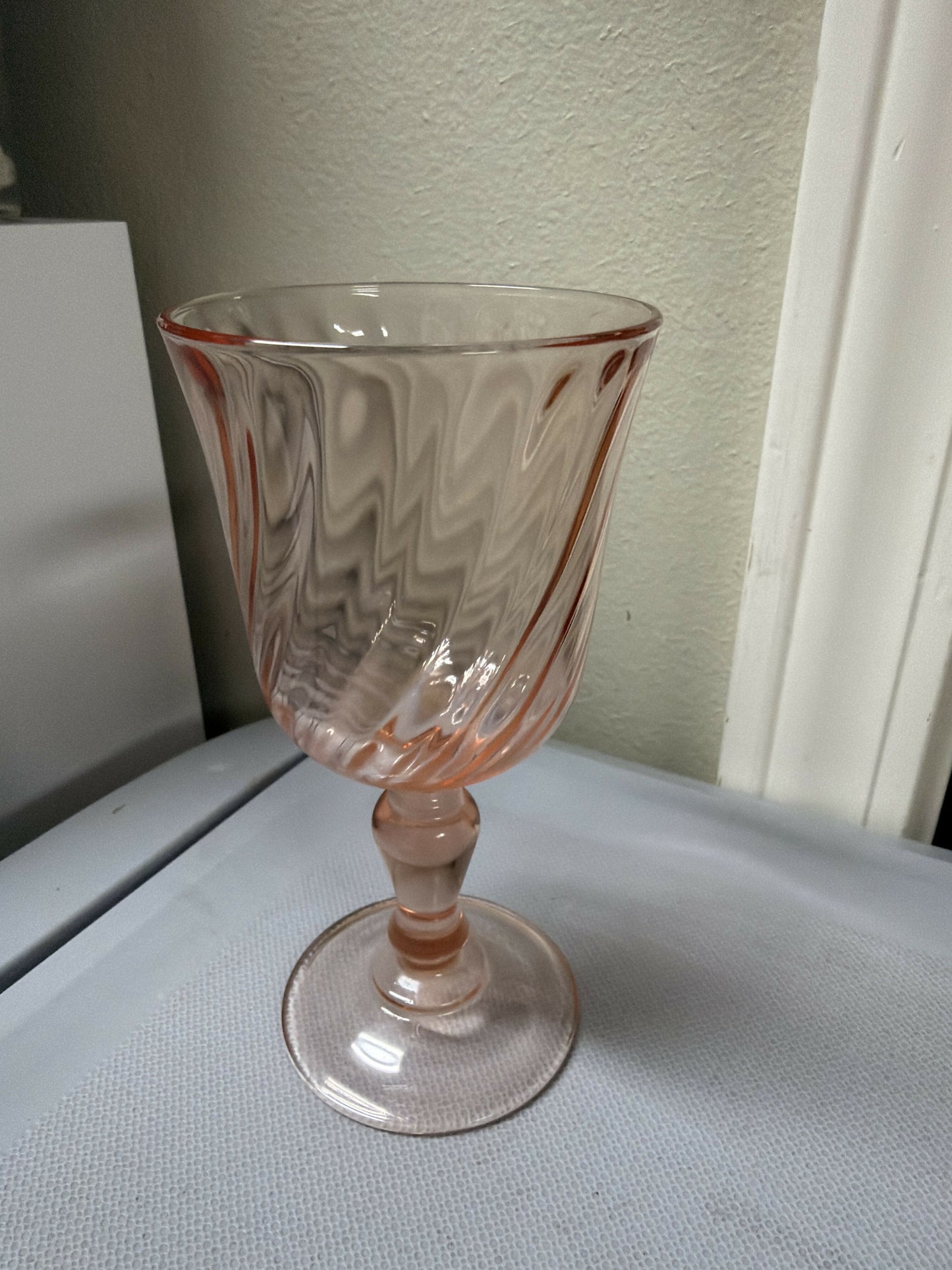 Pink wine glasses