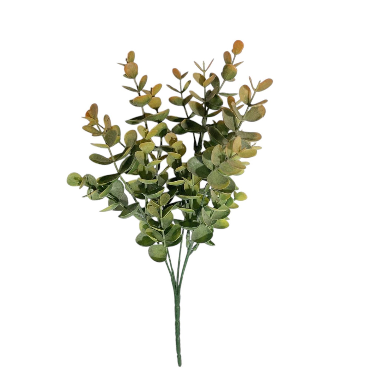 Angel Isabella - 13"Artificial Short stem plastic eucalyptus bush-5 picks