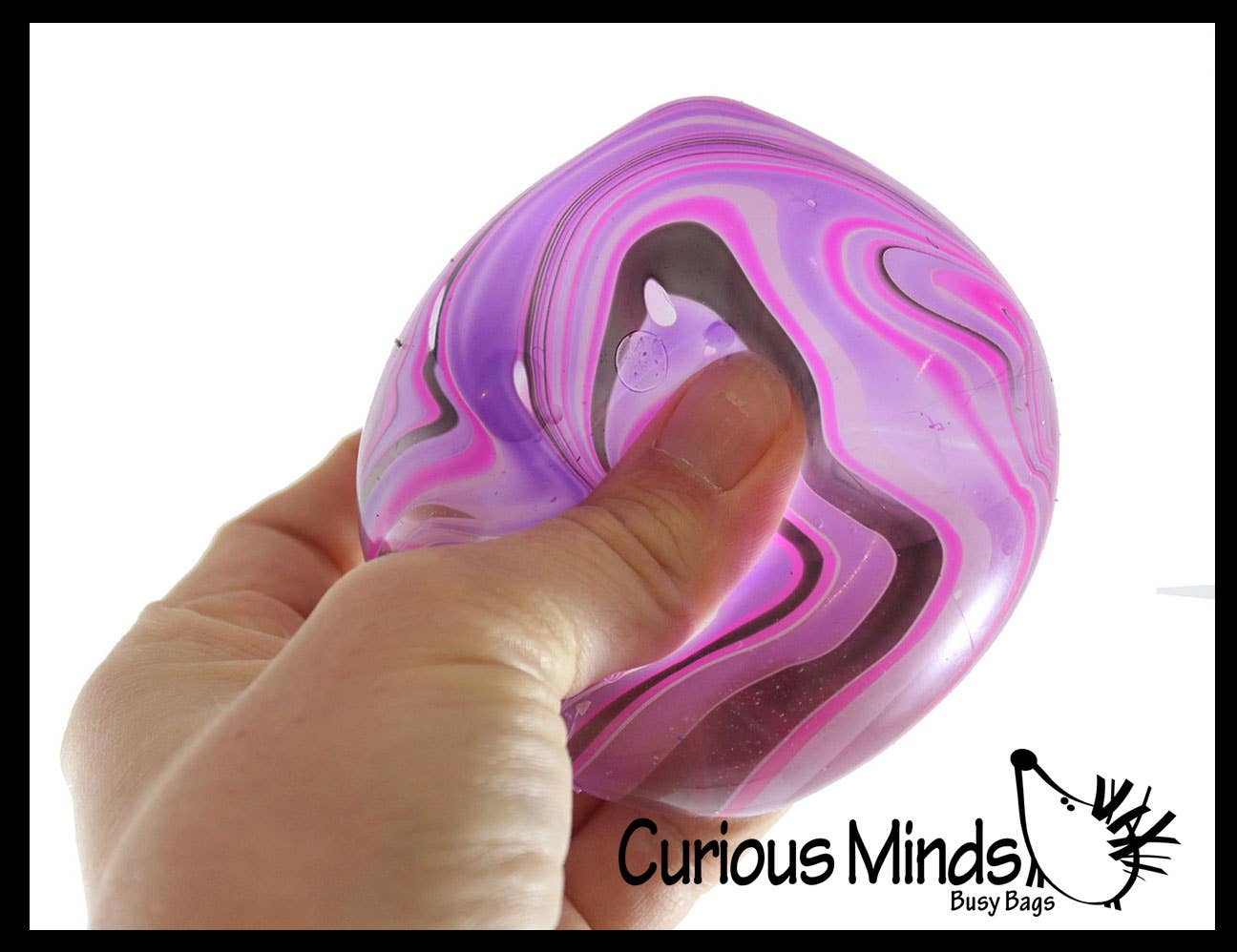 Curious Minds Toys - 1 Swirl NeeDoh Nice Cube Ice Sugar Ball - Thick Glue/Gel
