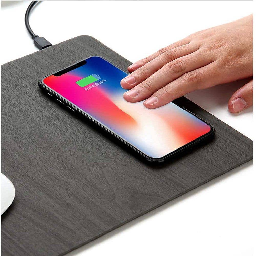 BARSUPPLY - 2-in-1 Wireless Charger Mouse Pad - Black