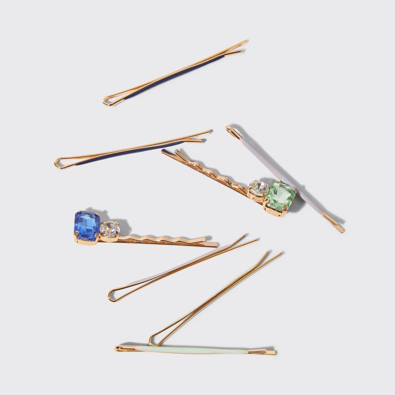 KITSCH - Cloud & Gem Bobby Pins 8pc Set - Garden Bouquet