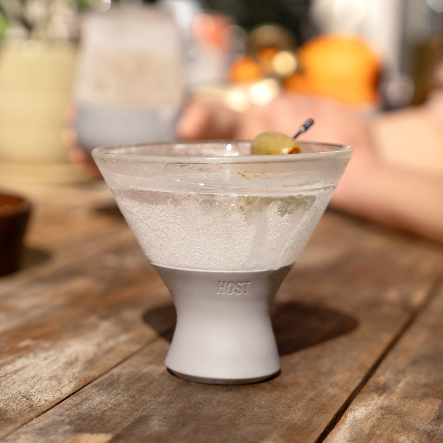HOST - Glass FREEZE™ Cooling Martini Glasses - Gray - Set of 2