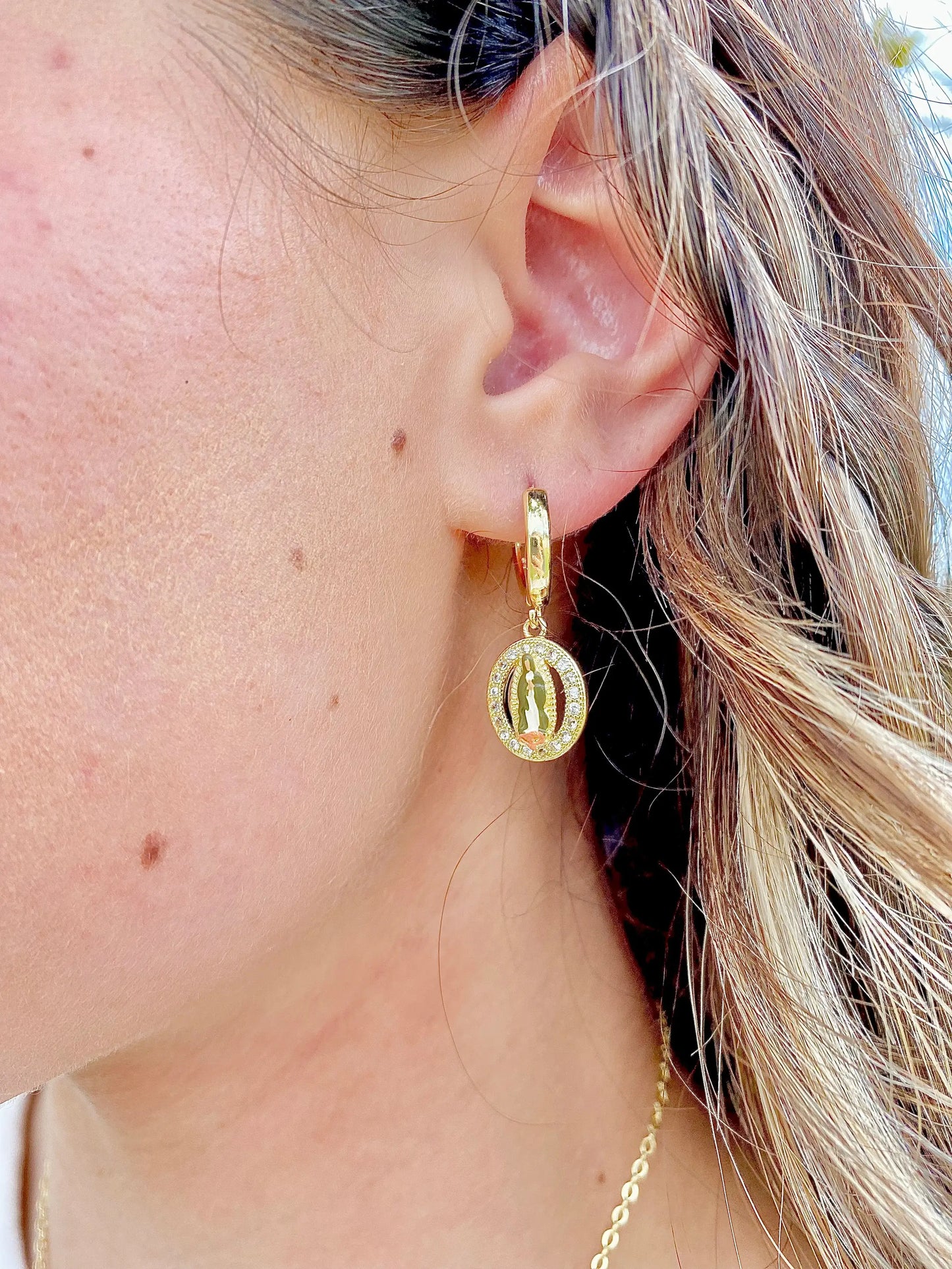 Harleigh Leonards Designs - Madonna Neutral Dainty Dangle Earrings