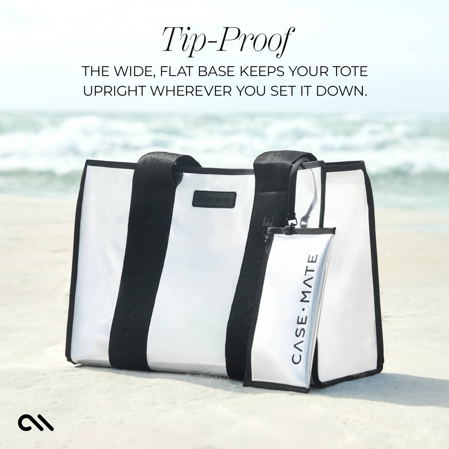 Case-Mate - Case-Mate Silver Chrome Beach Tote Shoulder Bag - Silver