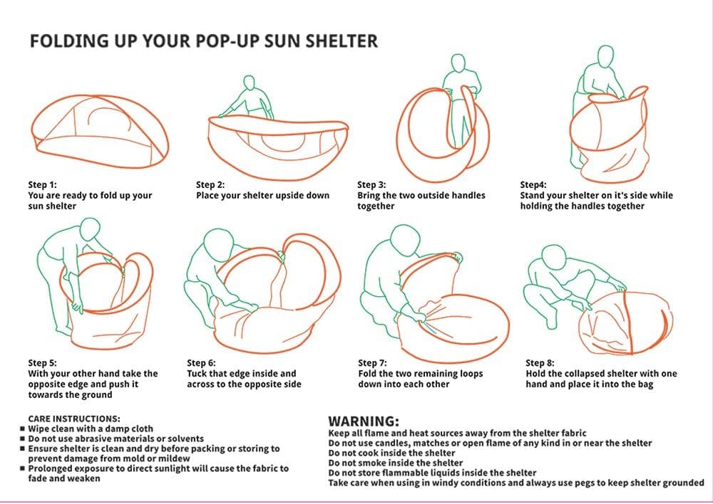 BARSUPPLY - Pop-Up Beach Tent With Carry Bag
