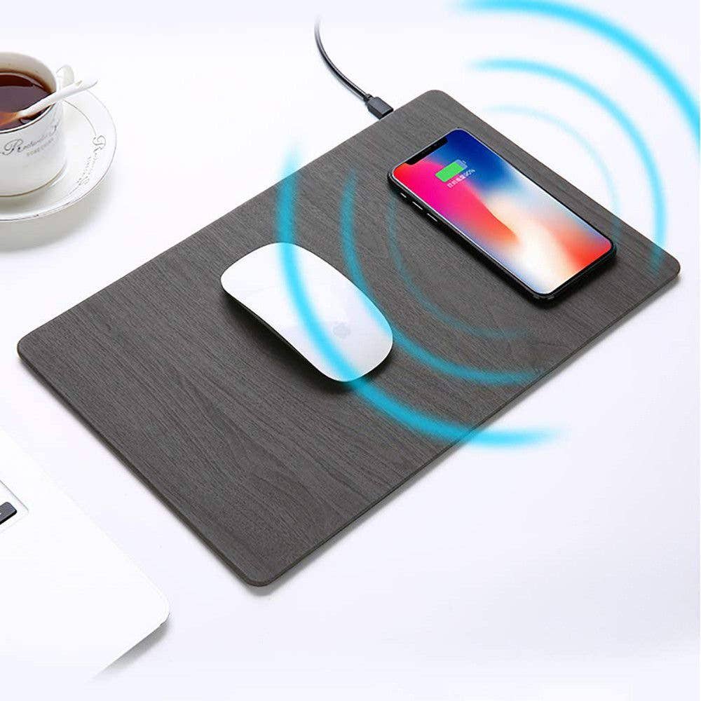 BARSUPPLY - 2-in-1 Wireless Charger Mouse Pad - Black