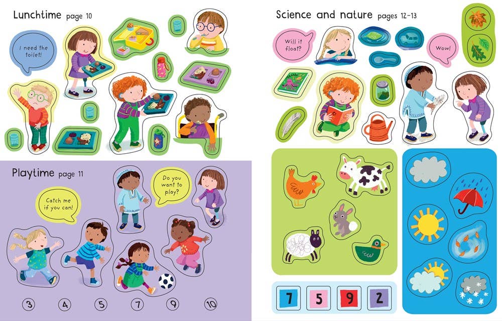 HarperCollins - First Sticker Book Starting Kindergarten : Usborne