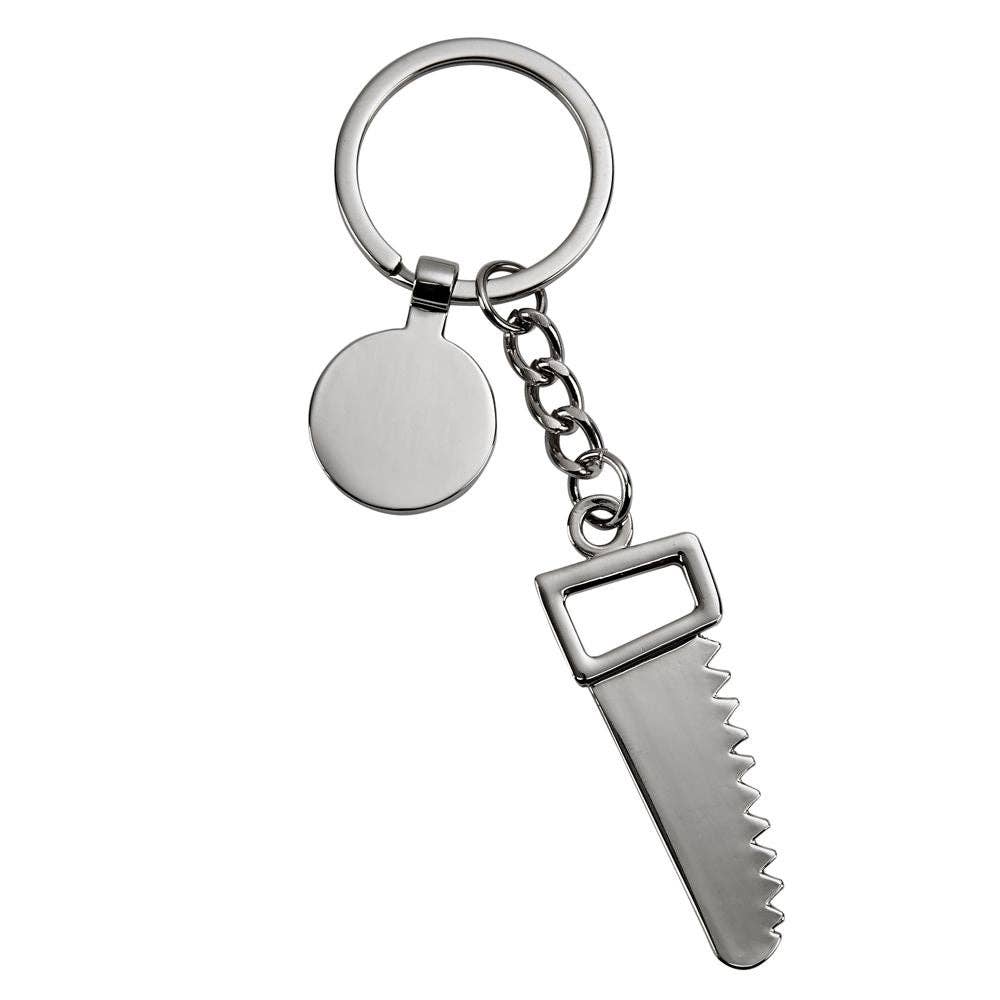 Creative Gifts International Inc. - Saw Keychain with Engraving Tag, 4.75"