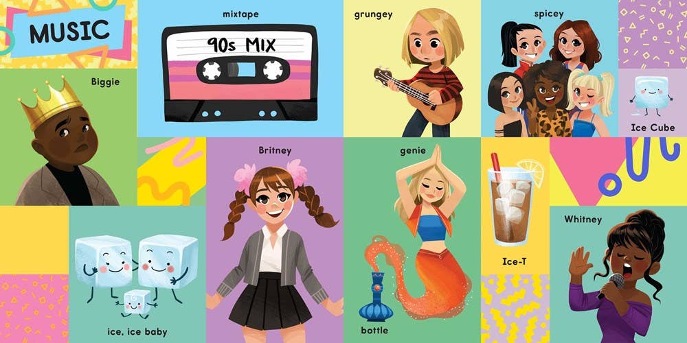 First 100 Words From The 90s Highchair U/board book)