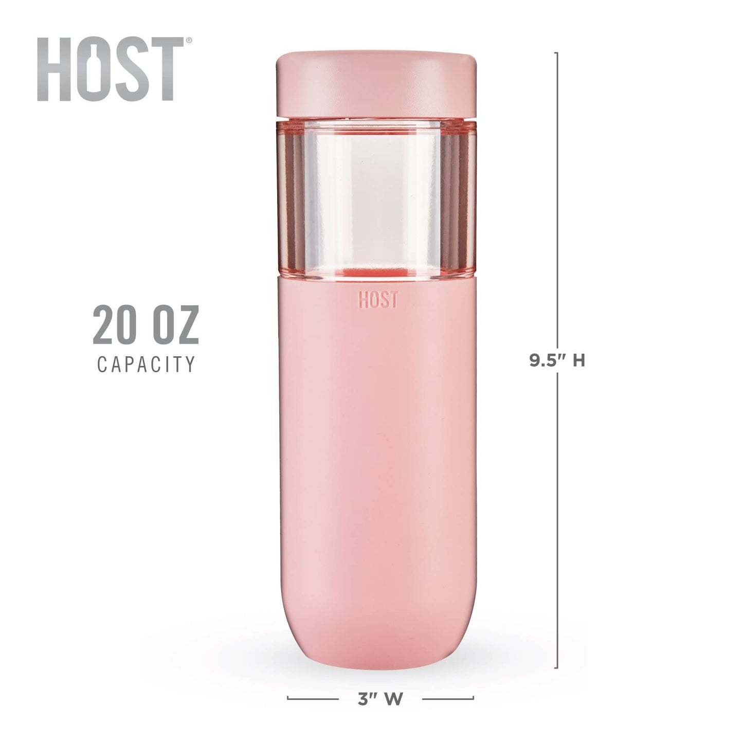 HOST - FREEZE™ Bottle Insulated w/ Active Cooling Gel - Blush