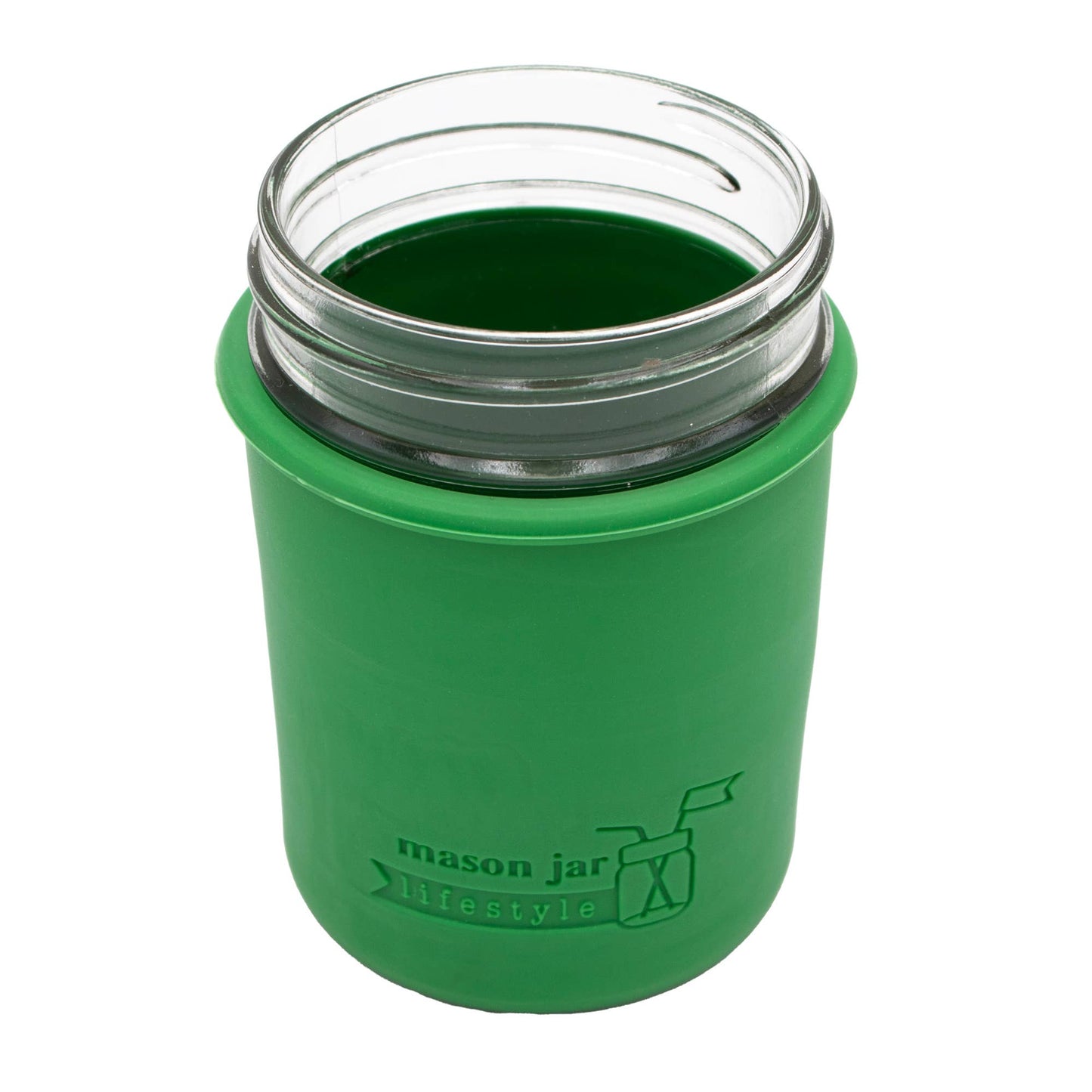 Mason Jar Lifestyle - Silicone Sleeve for Regular Mouth Half Pint 8oz Mason Jars
