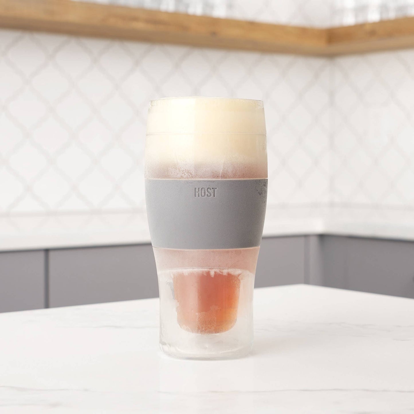 HOST - Beer FREEZE™ Cooling Cup Insulated w/ Cooling Gel - Gray