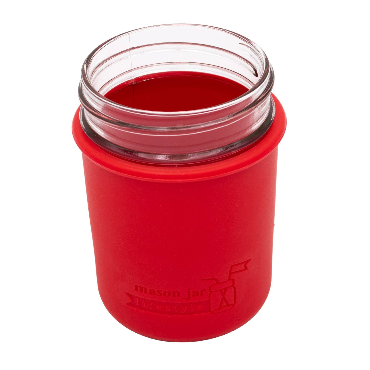Mason Jar Lifestyle - Silicone Sleeve for Regular Mouth Half Pint 8oz Mason Jars