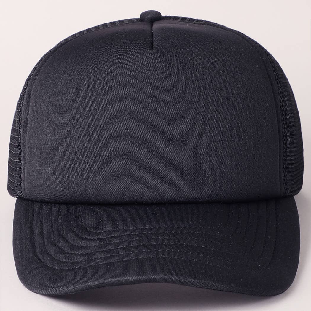 Fashion City - Solid Color Foam Mesh Back Trucker Hat