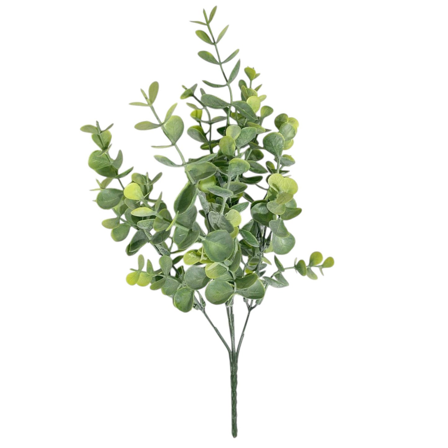 Angel Isabella - 13"Artificial Short stem plastic eucalyptus bush-5 picks