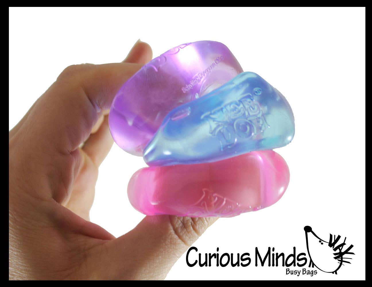 Curious Minds Toys - 1 NeeDoh Teenie Nice Ice Cube Baby Ice Sugar Ball - Thick Gl