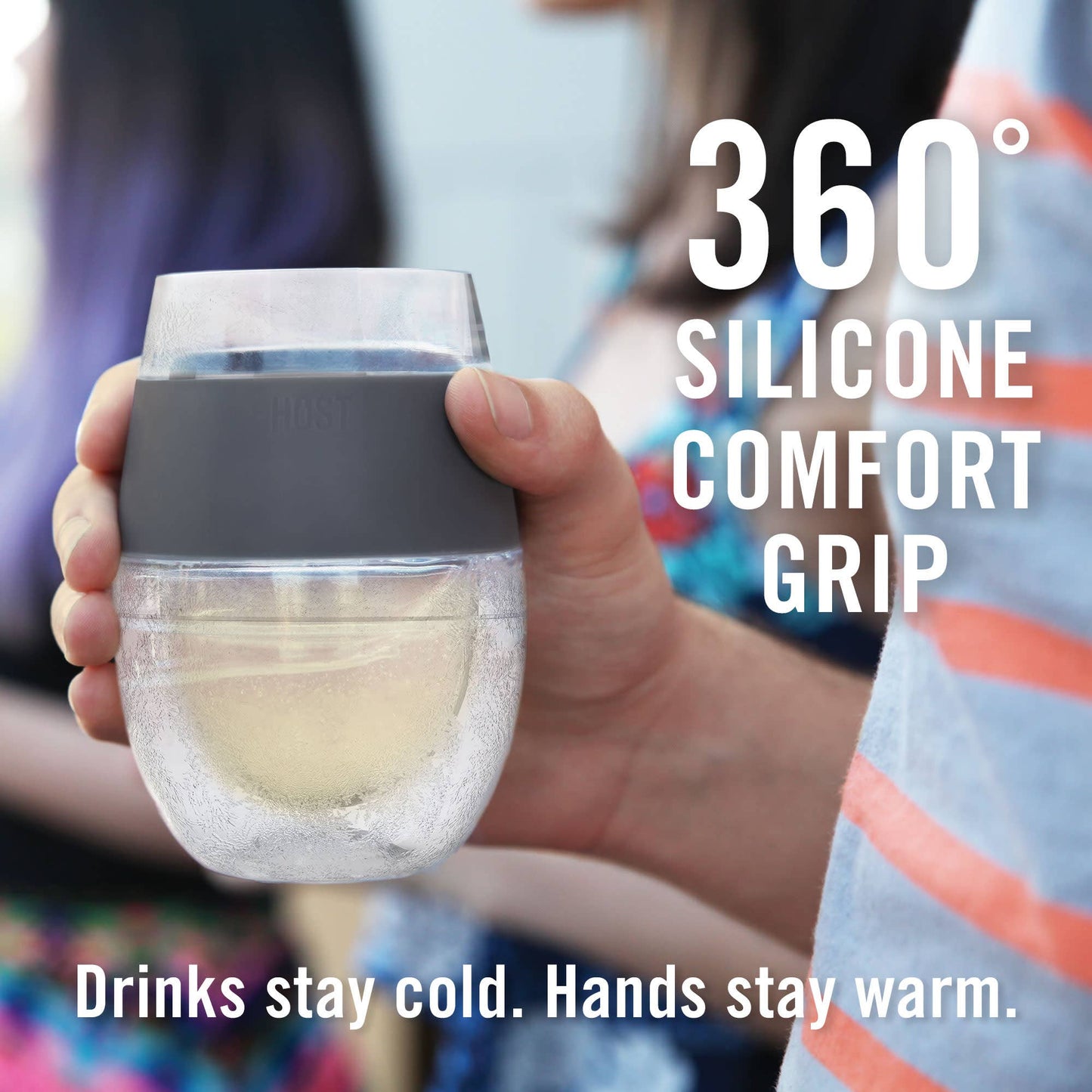 HOST - Wine FREEZE™ Cooling Cups - Asst Tinted Colors - CDU of 12