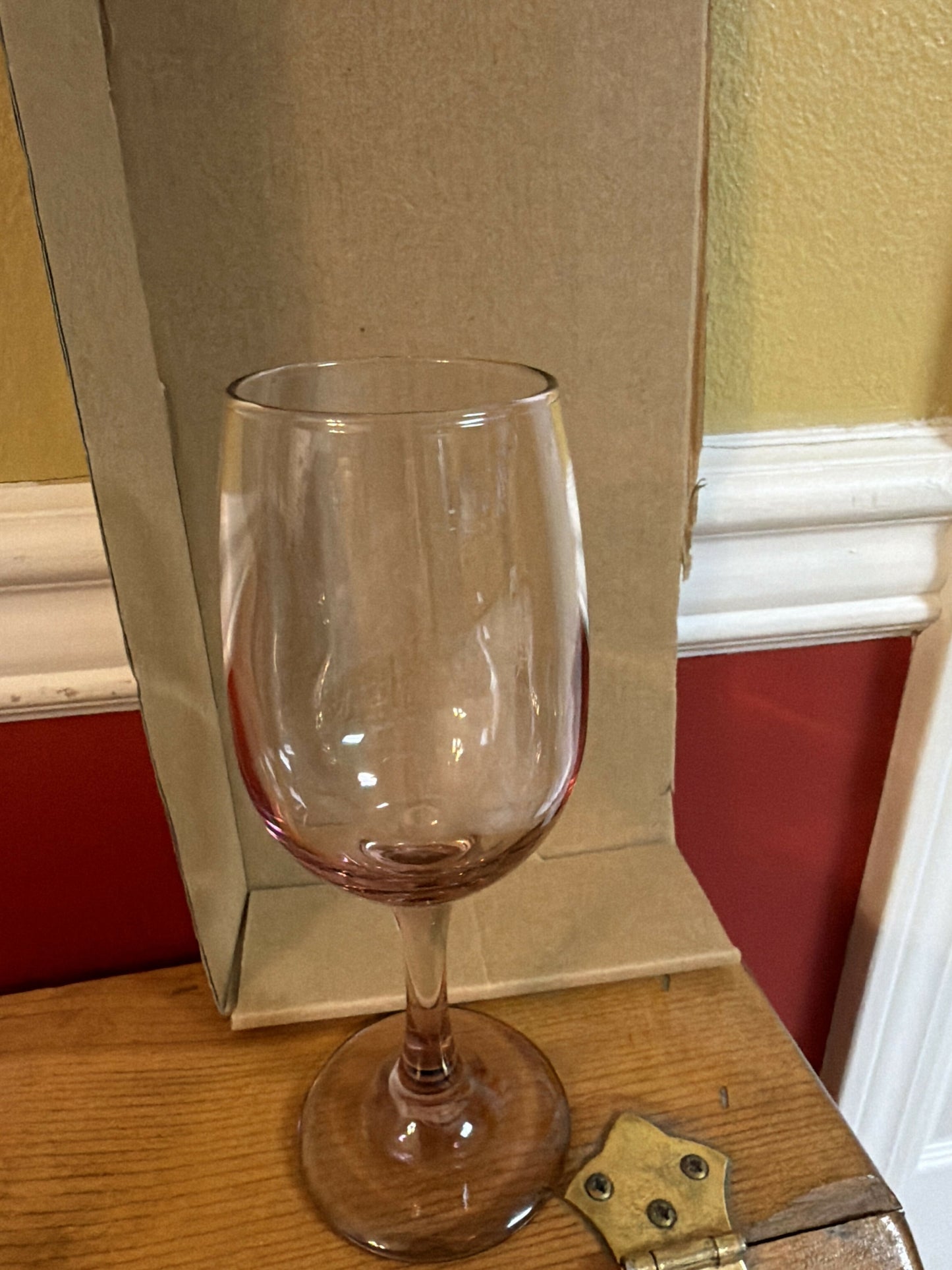 Pink wine glass