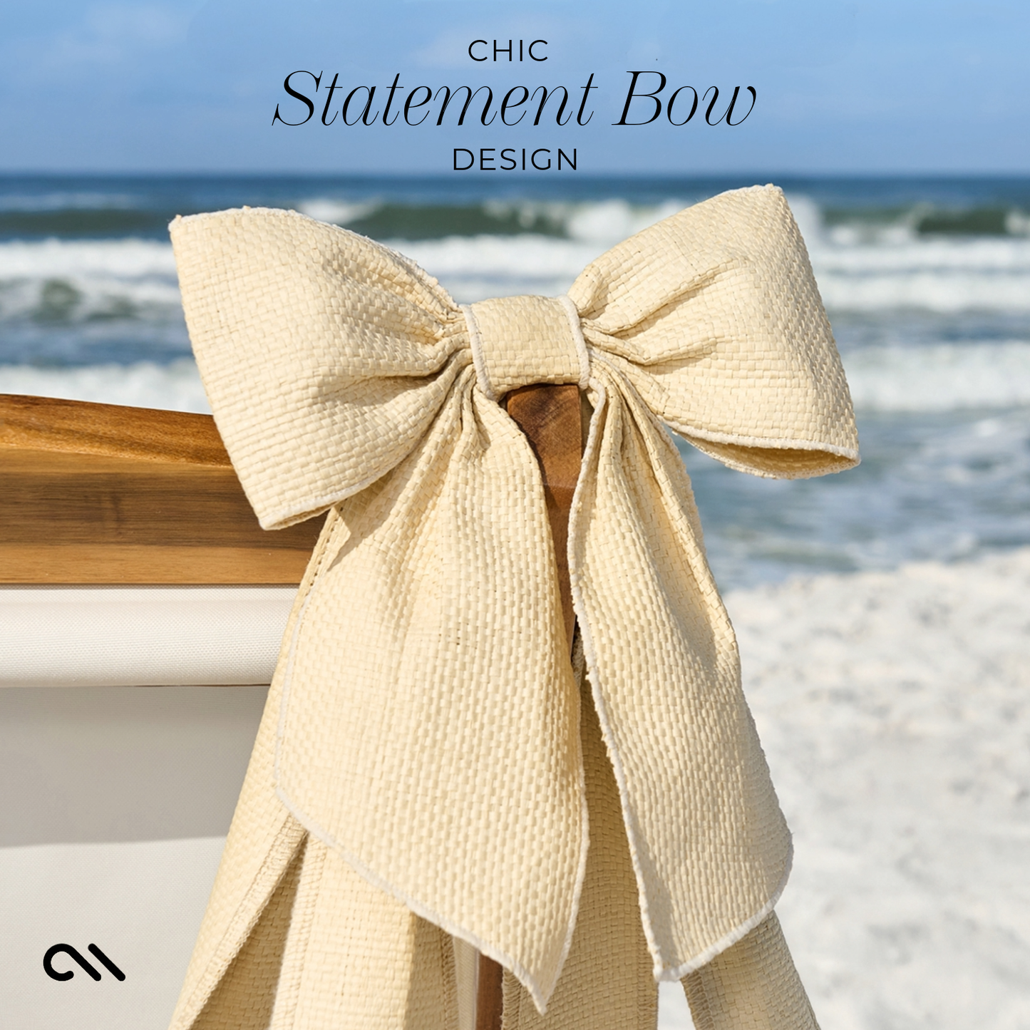 Case-Mate - Special Edition Bow Ecru Raffia Beach Tote With Phone Pouch
