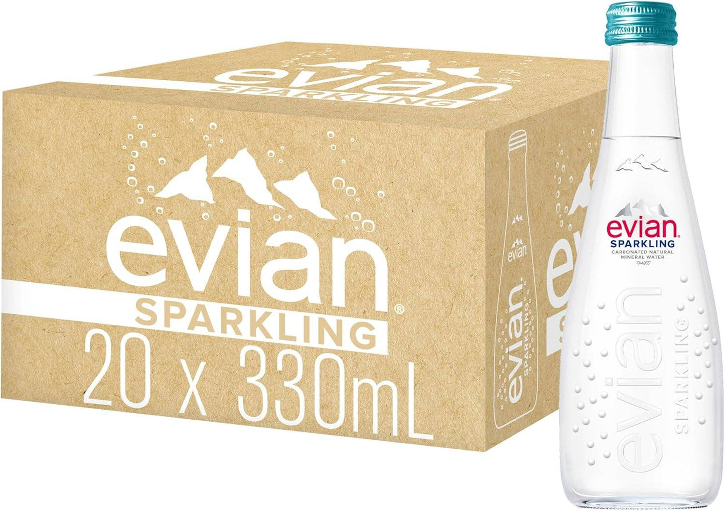 Oasis Snacks - Evian Natural Sparkling Water, 330ml