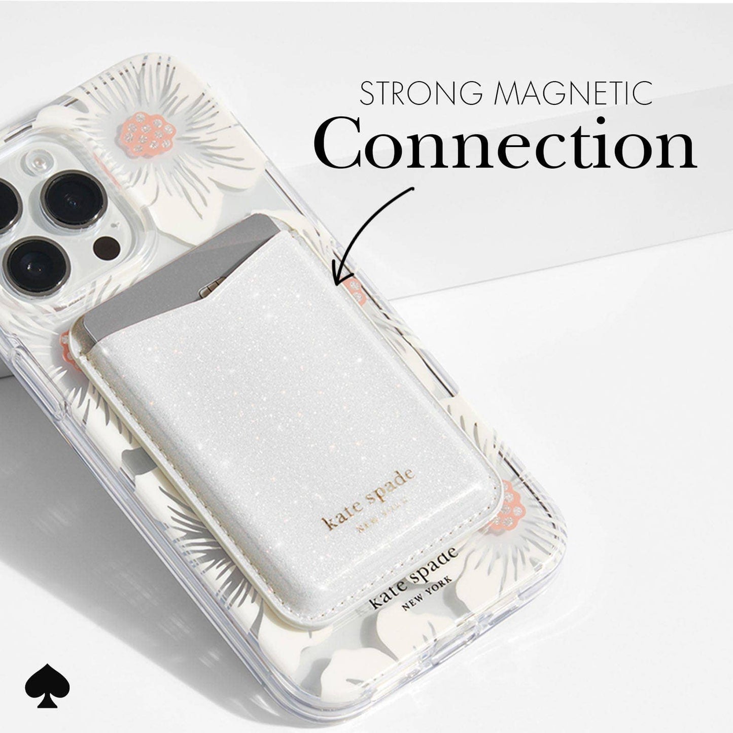 Case-Mate - Kate spade new york Wallet MagSafe White Glitter