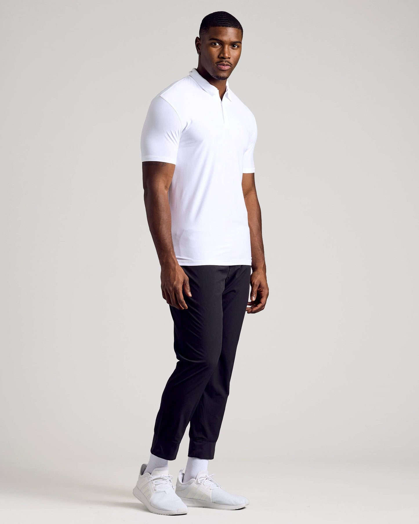 True Classic - White Short Sleeve Tall Active Polo
