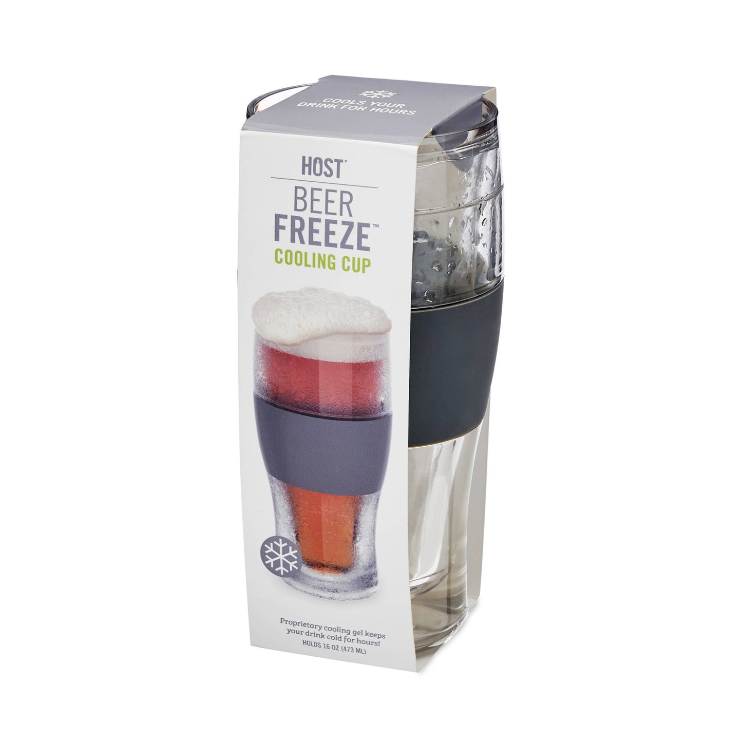 HOST - Beer FREEZE™ Cooling Cup Insulated w/ Cooling Gel - Gray