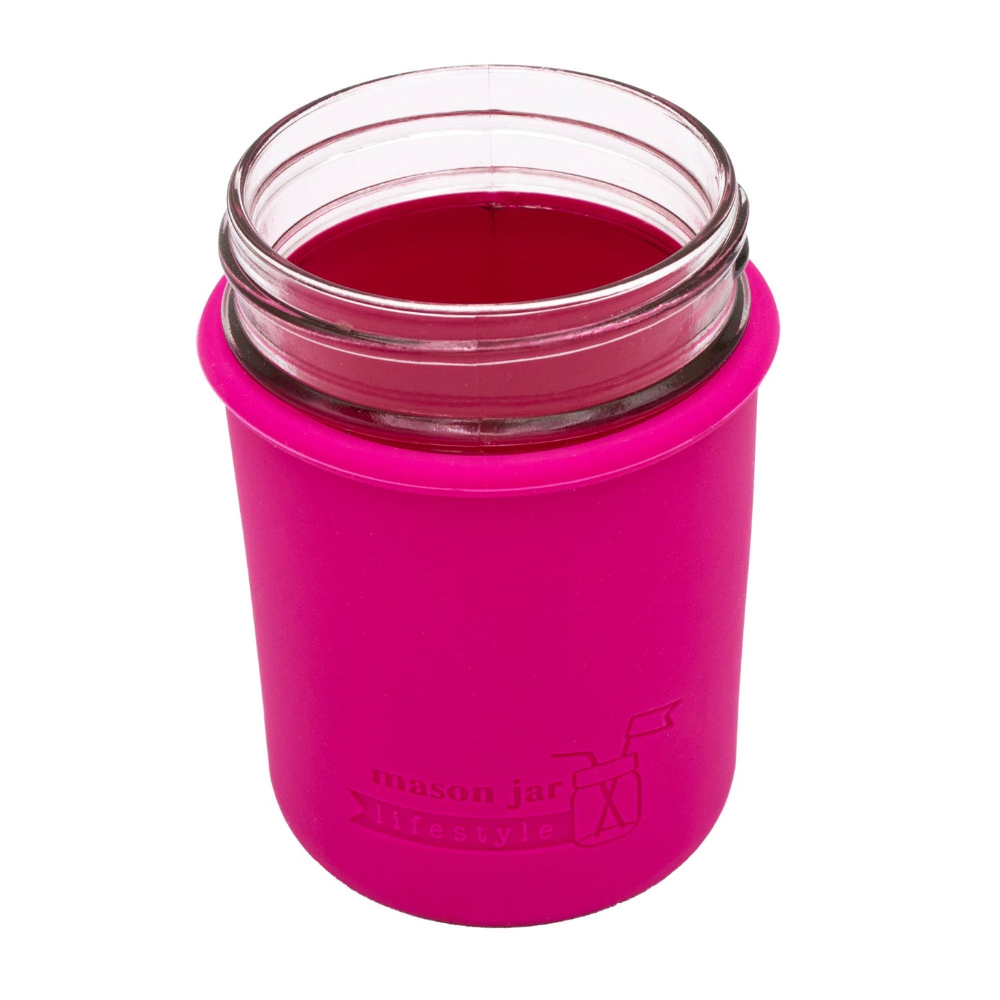 Mason Jar Lifestyle - Silicone Sleeve for Regular Mouth Half Pint 8oz Mason Jars