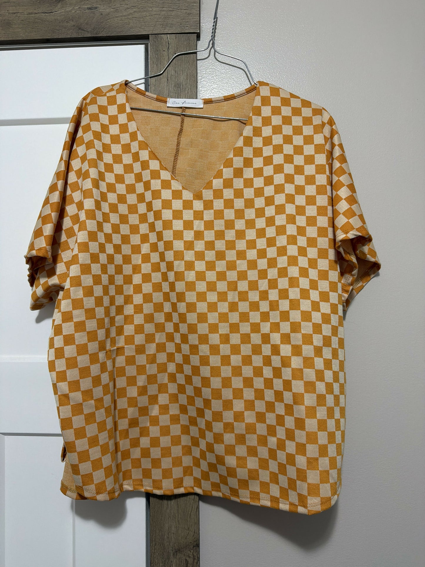 orange top- size large