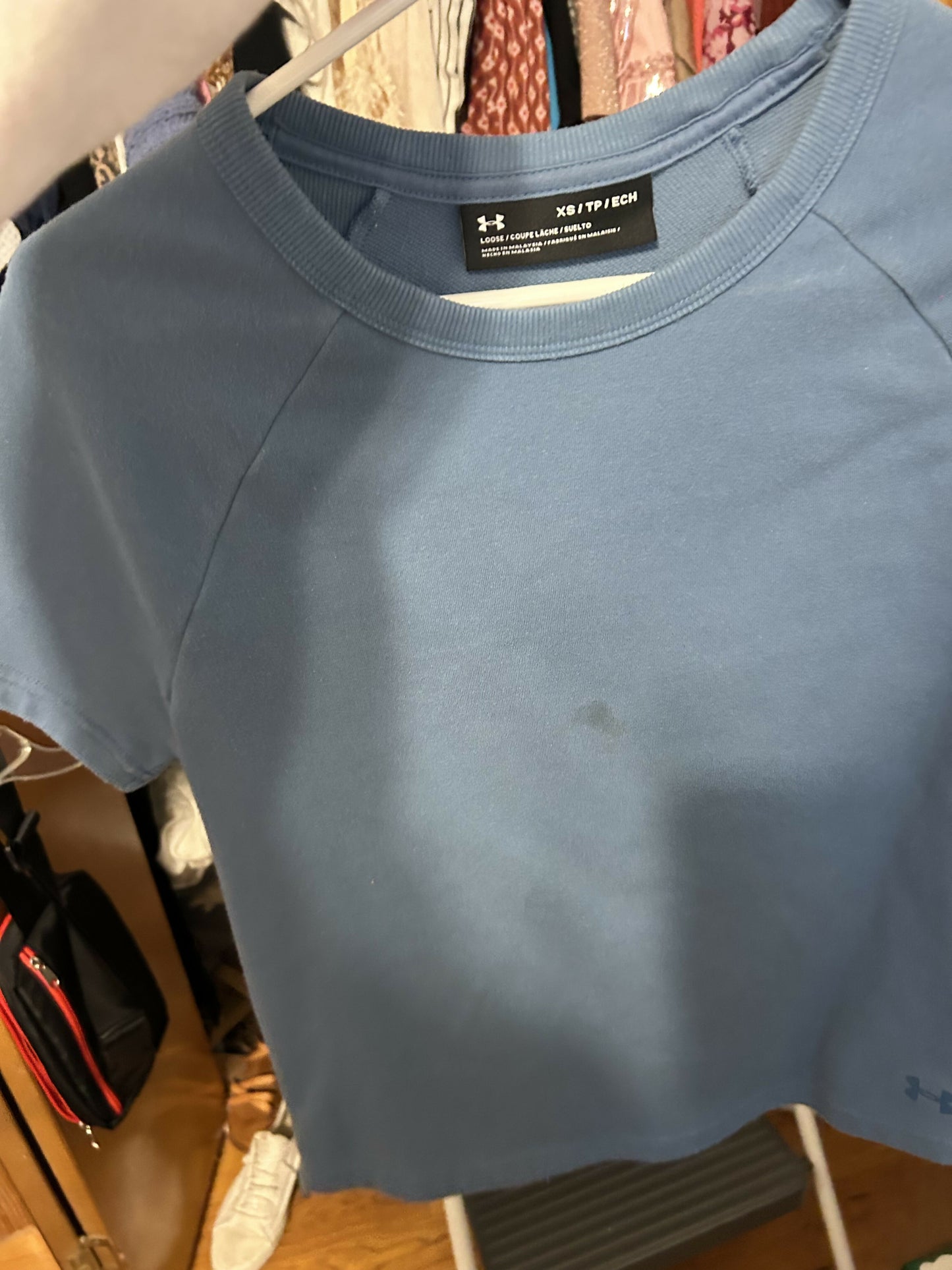 Blue work out top