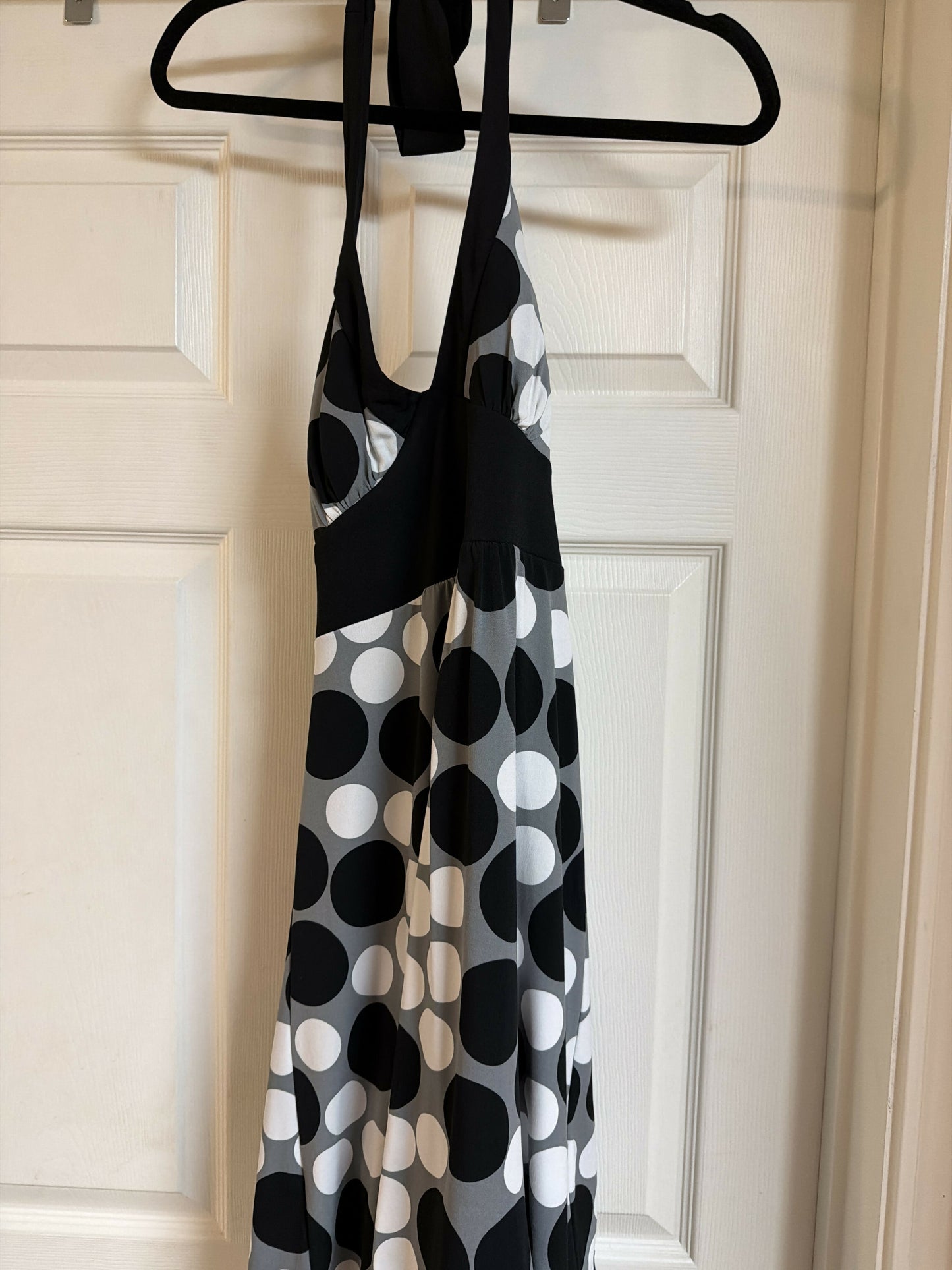 Dress black and gray halter size med