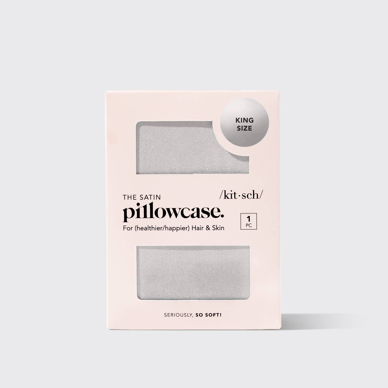 KITSCH - Satin Pillowcase King - Silver