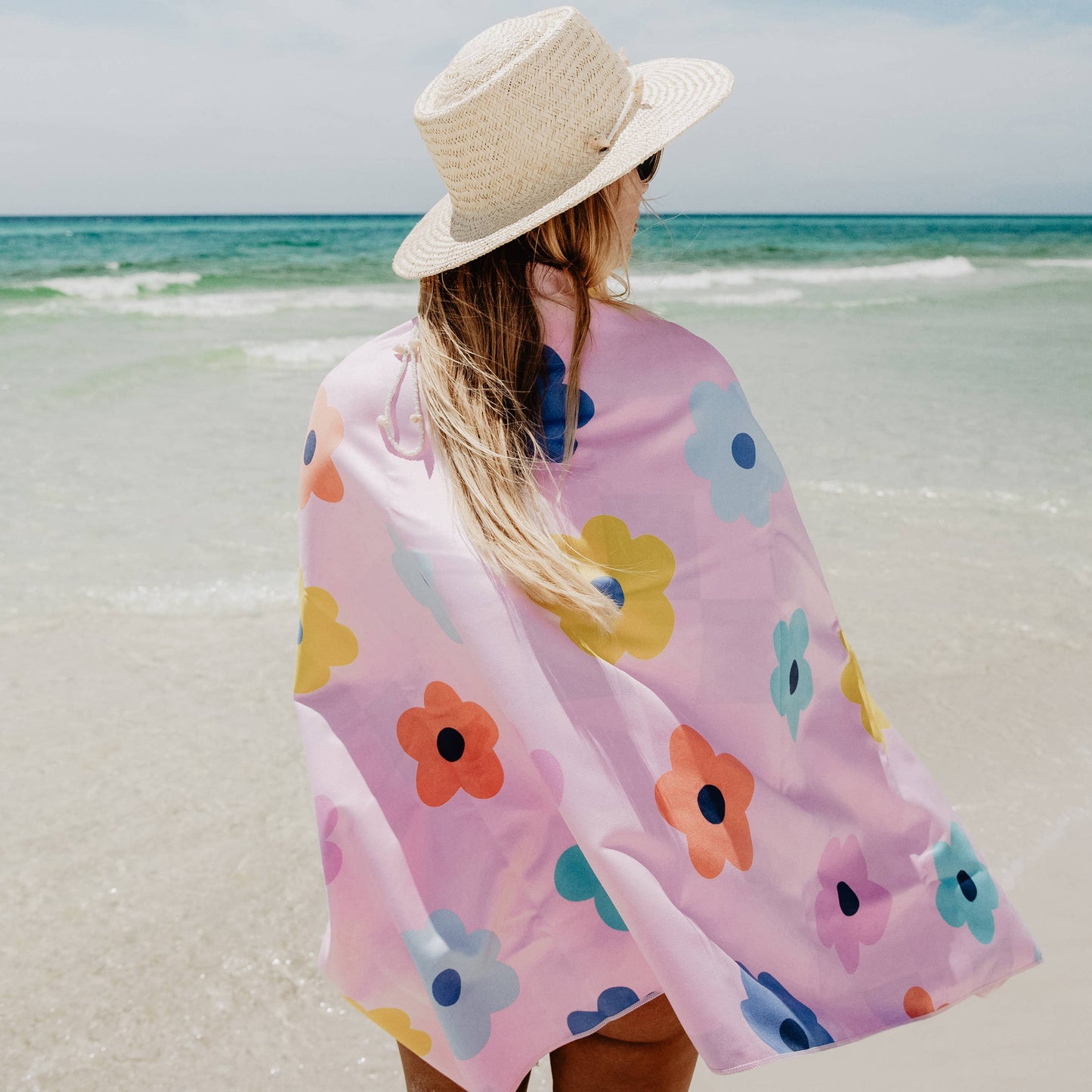 Katydid - Flowers & Check Quick Dry Towel