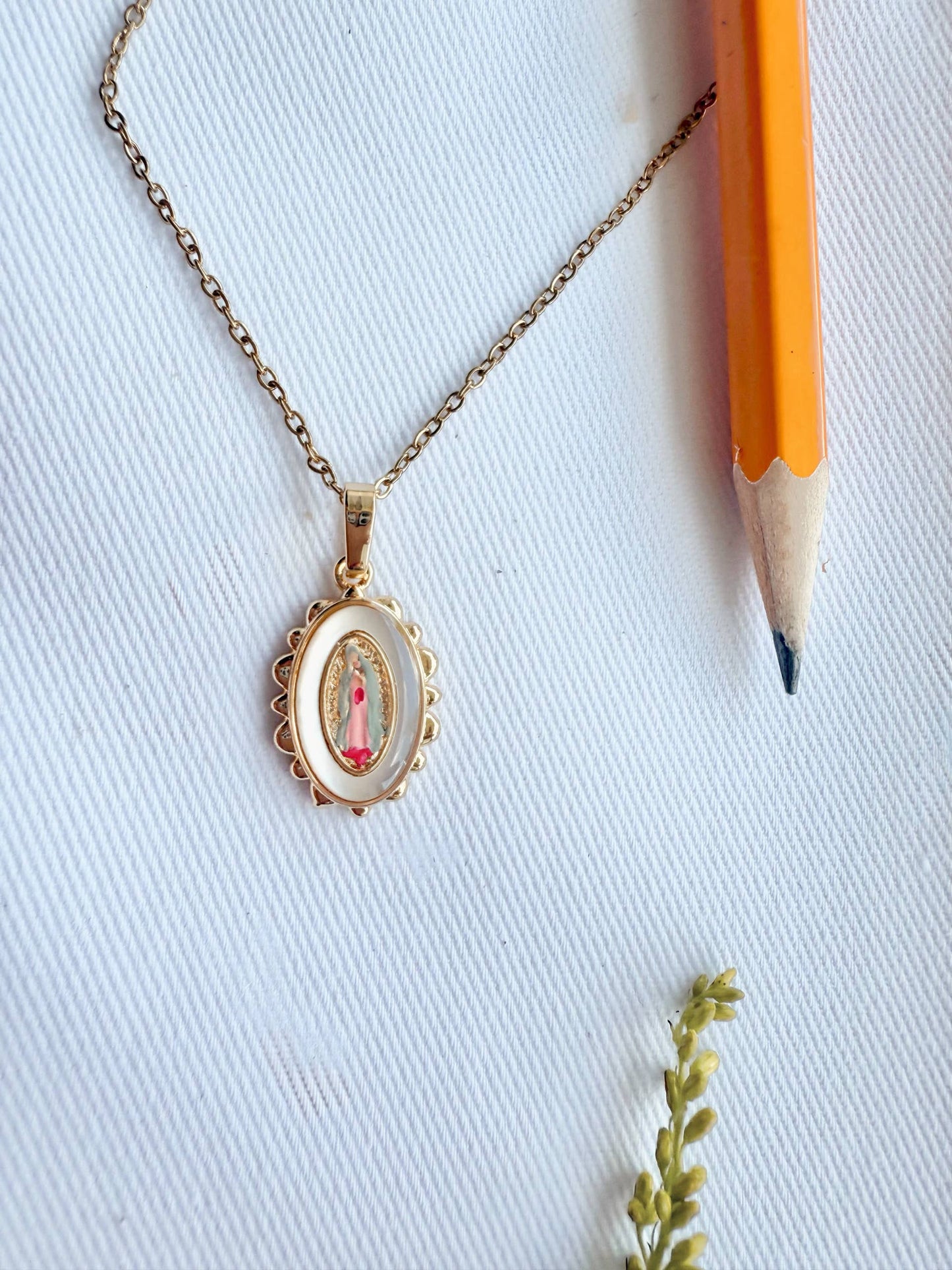 Harleigh Leonards Designs - Dainty Our Lady of Guadalupe Necklace