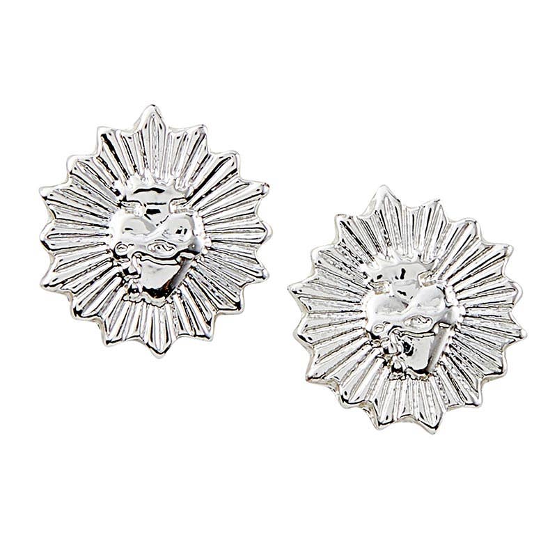 Christian Brands Catholic - Sacred Heart Stud Earrings
