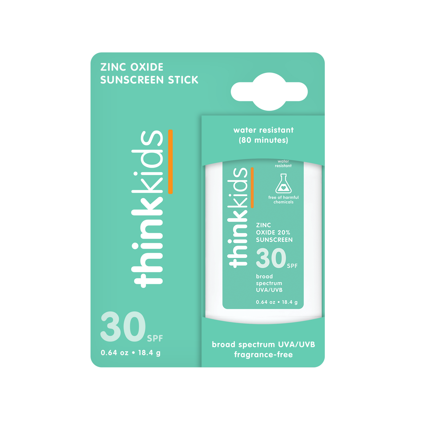 Think - Think Kids SPF 30 Face & Body Sunscreen Stick, EWG Rated
