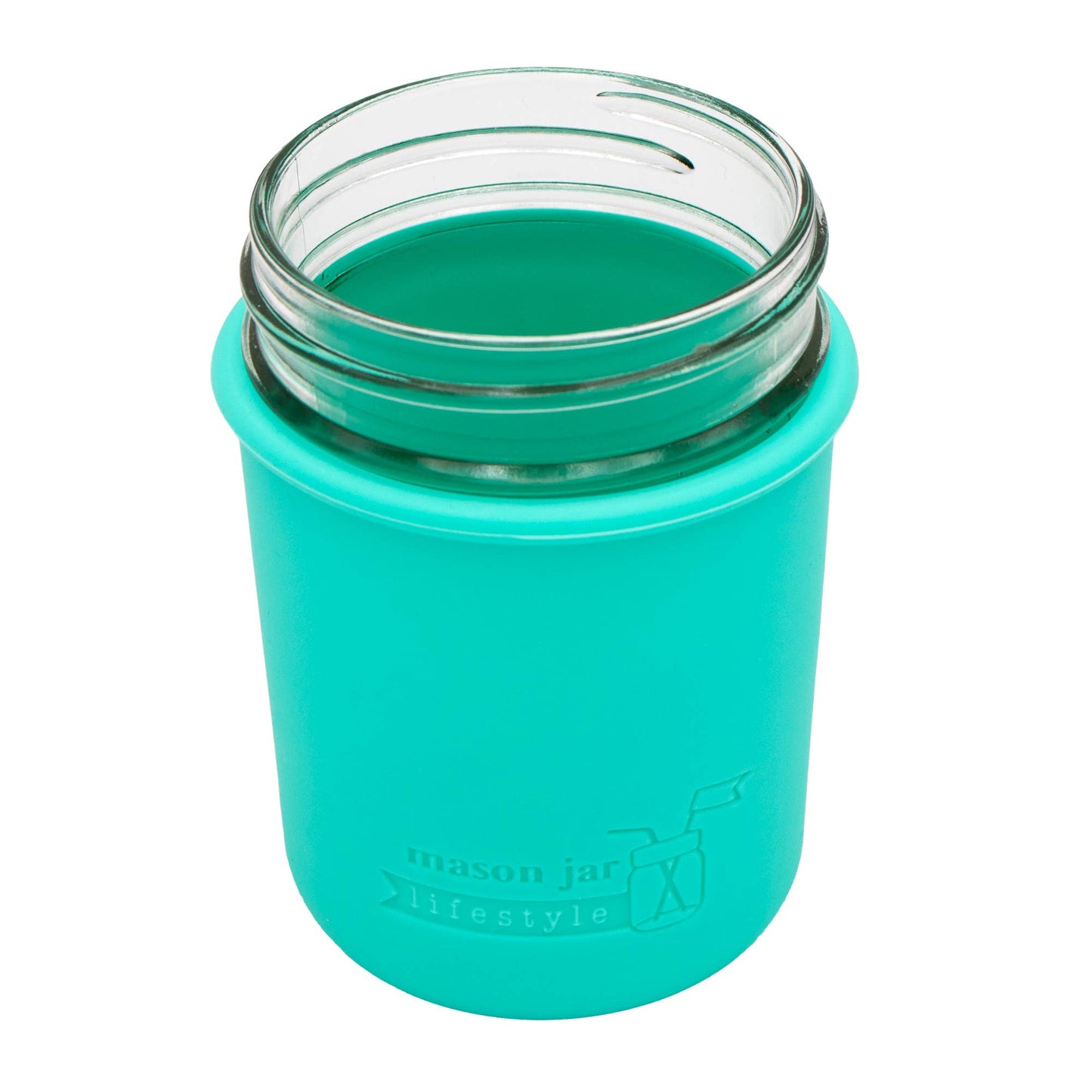 Mason Jar Lifestyle - Silicone Sleeve for Regular Mouth Half Pint 8oz Mason Jars