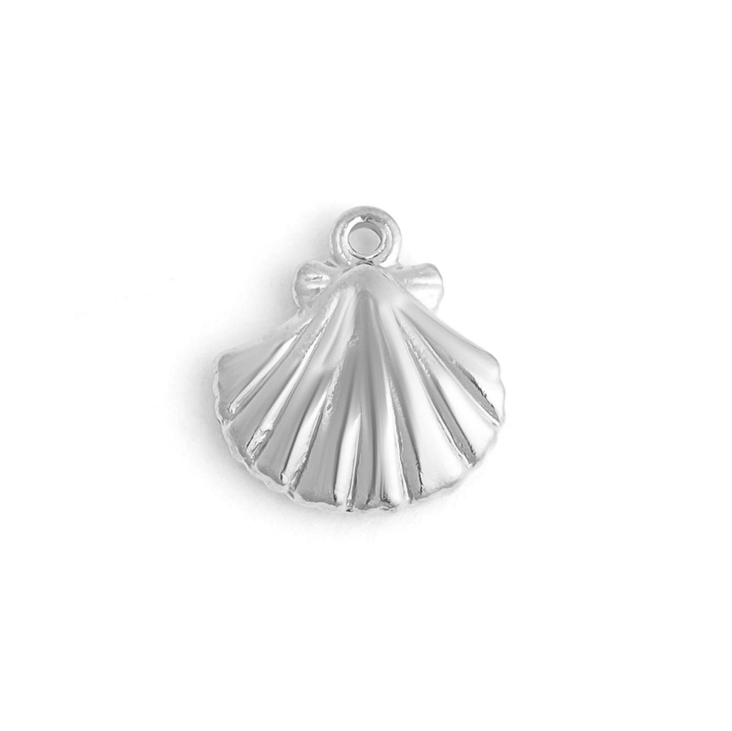 WJW - 18K Gold PVD Stainless Steel Clam Shell Charm