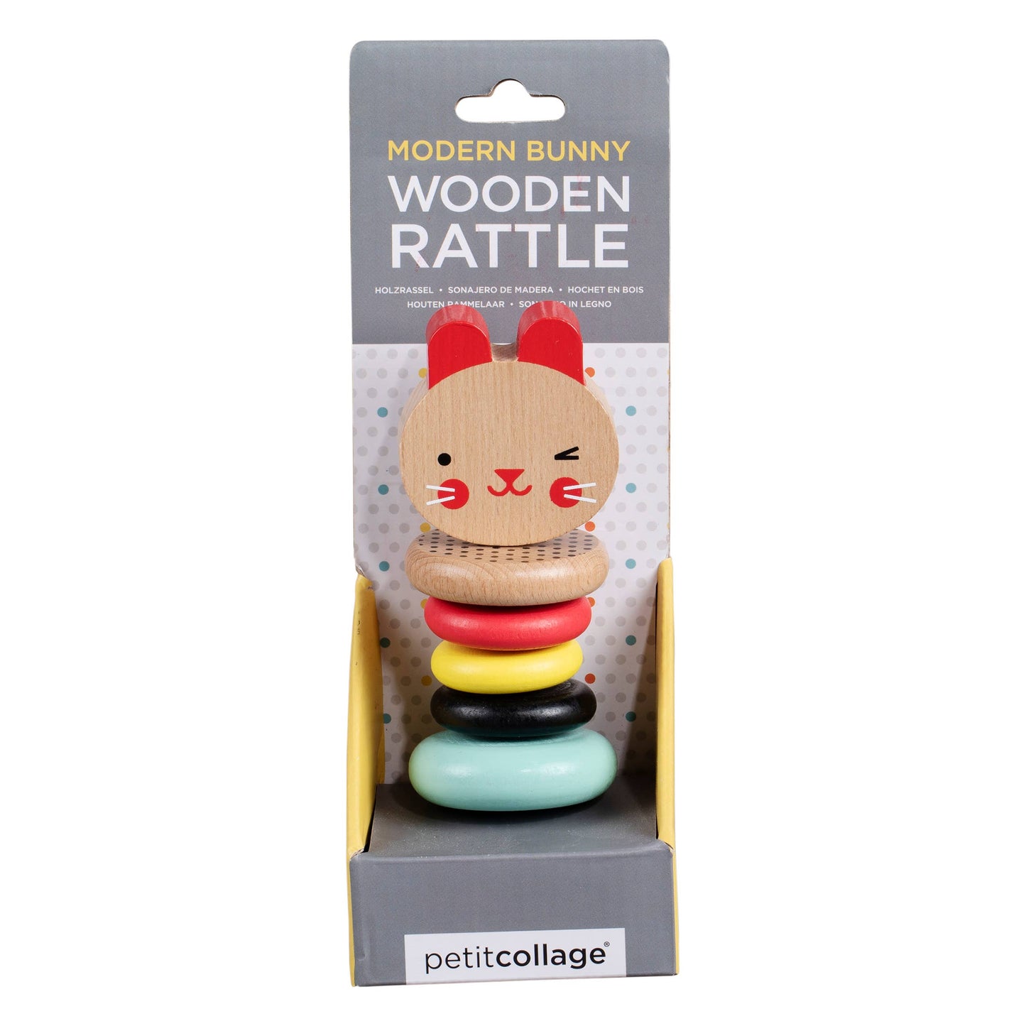 Chronicle Books - Wooden Rattle Modern Bunny