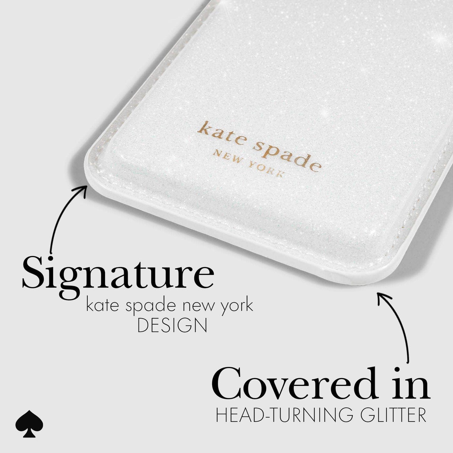 Case-Mate - Kate spade new york Wallet MagSafe White Glitter