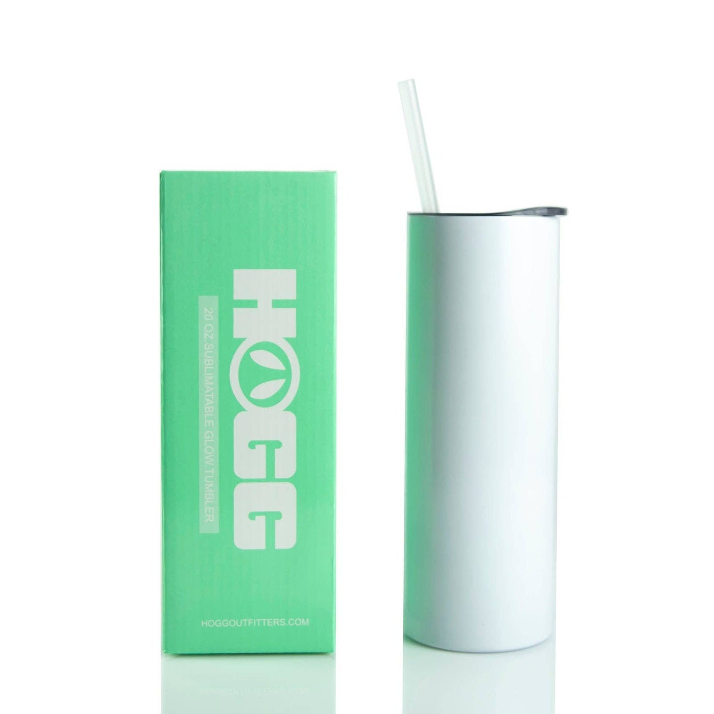 Hogg Outfitters - 20oz SUBLIMATION GLOW TUMBLER - Green Glow in the Dark